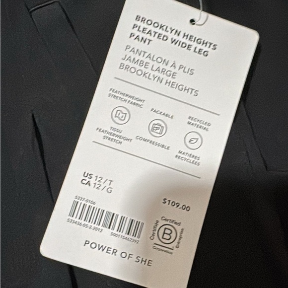 Athleta Brooklyn Heights High rise Pleated Wide Leg Pant // Black - Picture 12 of 16